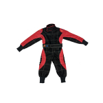 Baby overall - zwart-rood