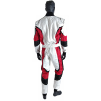 Cordura Race overall wit,zwart,rood junior