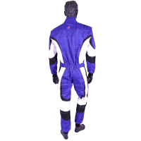 Cordura Race overall wit,zwart,bauw junior