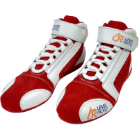 Kartschoenen rood/wit