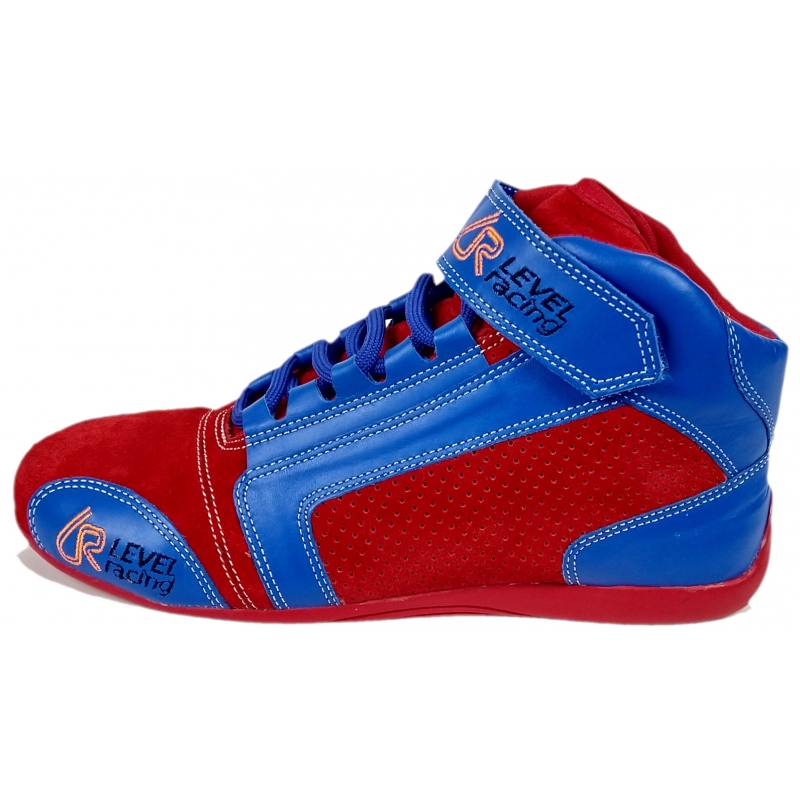 Kartschoenen rood/blauw